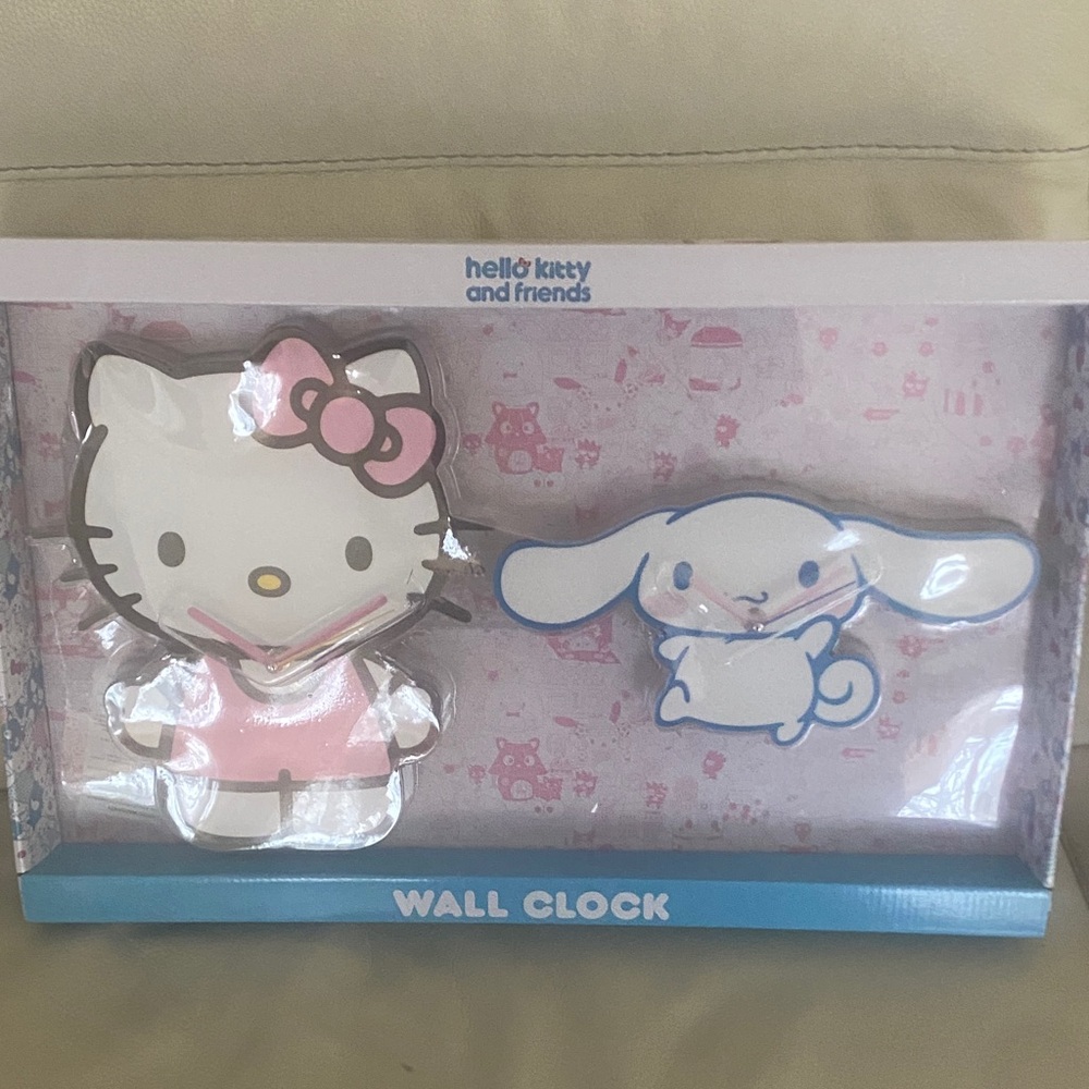 BRAND NEW - Hello Kitty Pink and Friends - 2 Pink & White Wall Clocks
